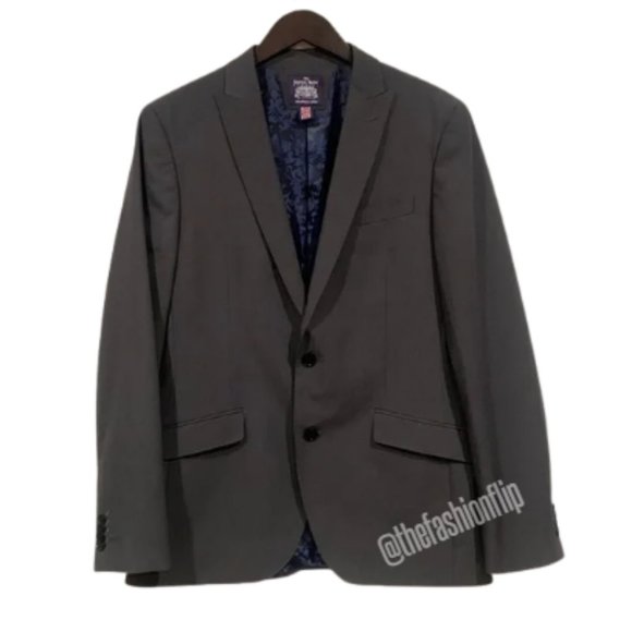 Savile Row Charcoal Blazer 40R